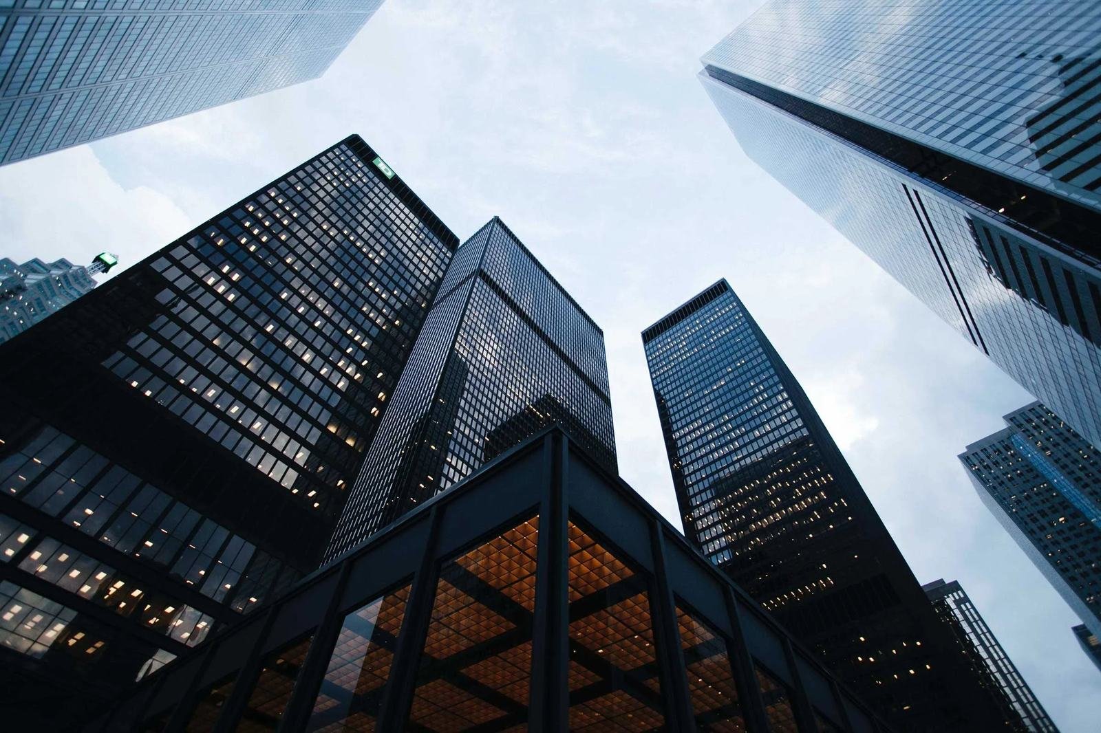 High-rise skyscrapers under a clear sky